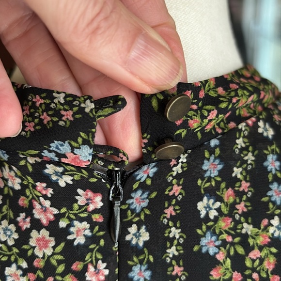 Forever 21 Floral Green Dress S - Picture 8 of 12